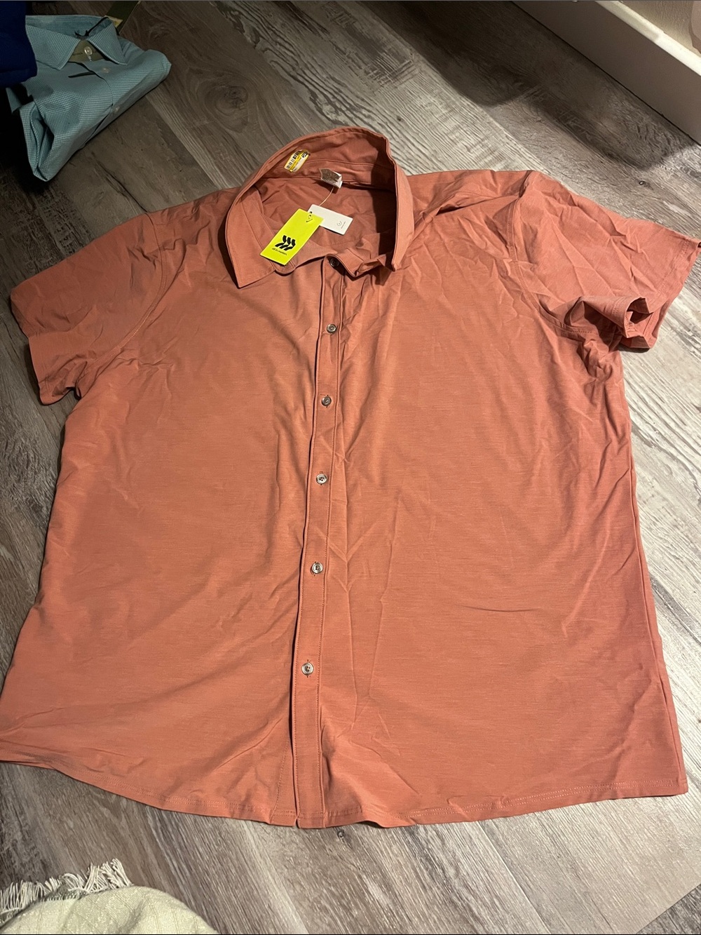 all in motion Men's Short-Sleeve Button-Down Shirt - Rust Orange